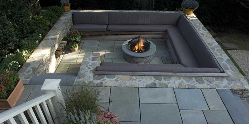 Fire pit in ground